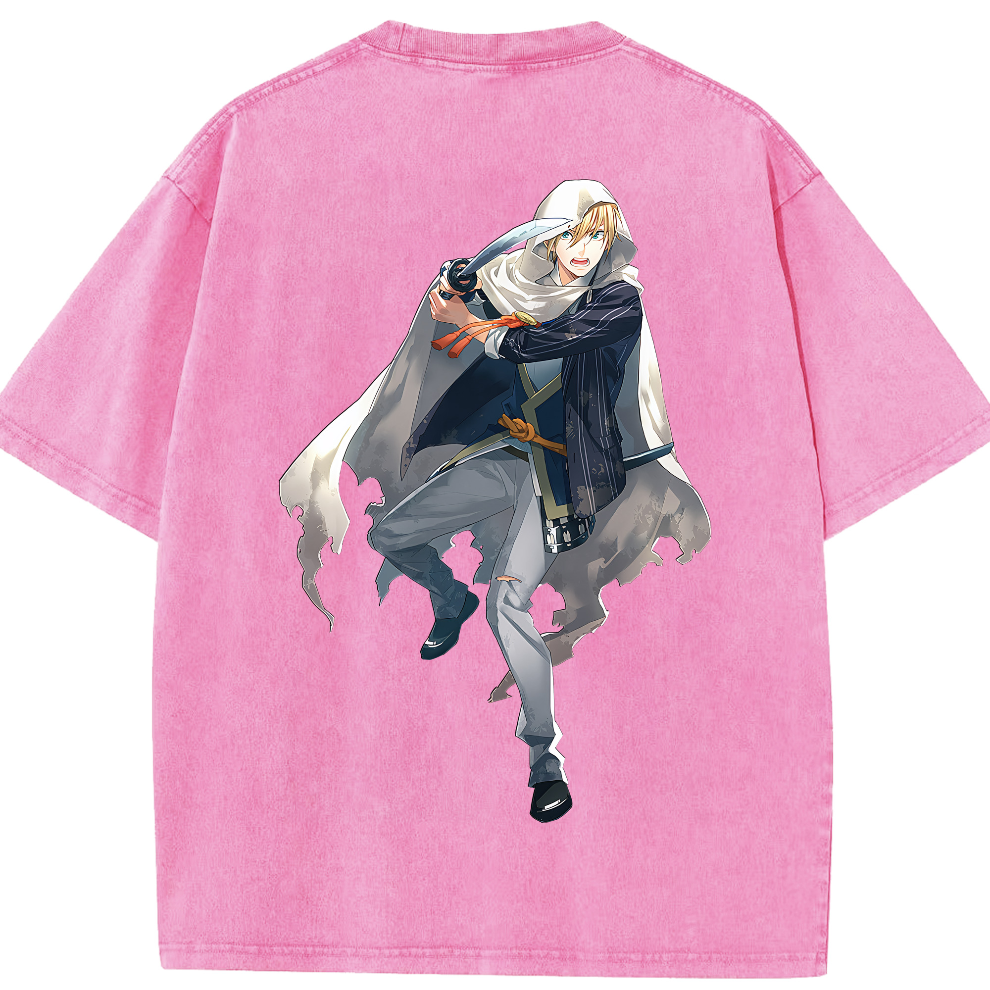 （画像用） 刀剣乱舞 Touken Ranbu 綿100% ヴィンテージ風 半袖Tシャツ（背面プリント）